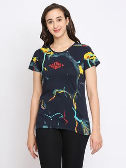 Being Human - Blue Women's Moonlight Ocean Relax Fit T-shirt