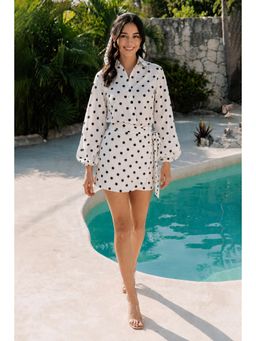 All Eyes On You - AEOY White Polka Skort Set