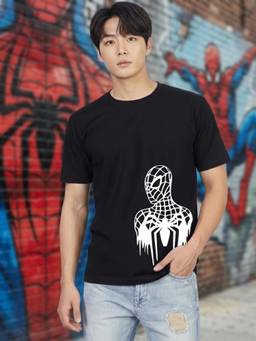 Greylongg - Black Men's Printed T-Shirt