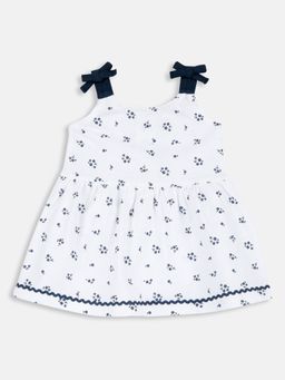 Chicco - White Cotton Shoulder Straps Floral Dress