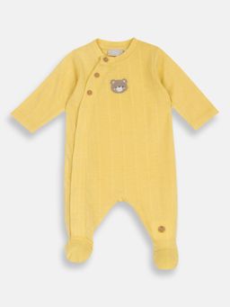 Chicco - Yellow Blended V-Neck Embroidered Romper