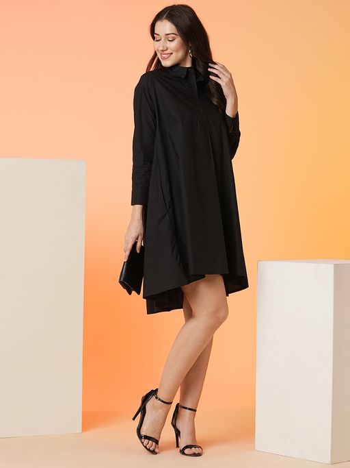 slim fit dress slacks Shop The Stylish Zoe Mini Dress in Black main image 1