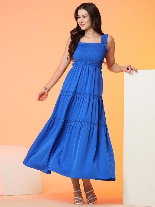 green emerald velvet dress Women's Navy Blue Square Neck Short Sleeve Embellished Polyester Fit & Flare  Maxi Dress