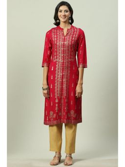 Biba - Pink Printed Kurta
