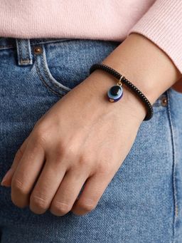 NVR - Black Evil Eye Spring Ring Bracelet