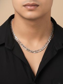 NVR - Men's Silver Toned Stainless Steel Chain