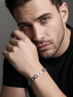 NVR - Men's Silver Plated Cuff Bracelet