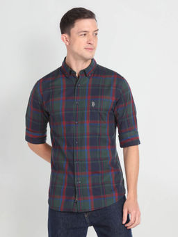 U.S. Polo Assn. Denim Co. - Tartan Check Slim Fit Twill Shirt