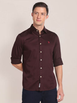 U.S. POLO ASSN. - Cotton Stretch Solid Shirt