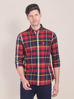 U.S. POLO ASSN. - Cutaway Collar Plaid Check Shirt