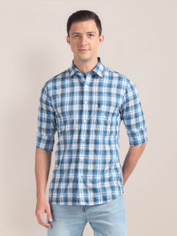 U.S. POLO ASSN. - Tartan Check Pinpoint Oxford Shirt