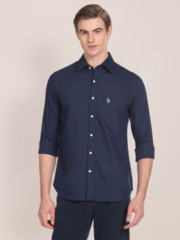 U.S. POLO ASSN. - Solid Cotton Casual Shirt