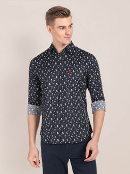 U.S. POLO ASSN. - Cutaway Collar Floral Print Shirt
