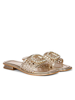 Saint G - Carly Gold Leather Sandals