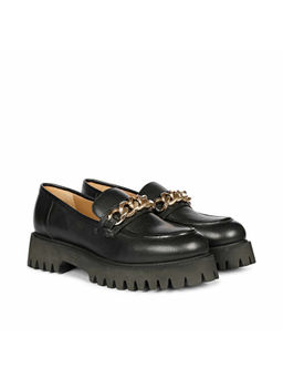 Saint G - Clara Black Leather Moccasins