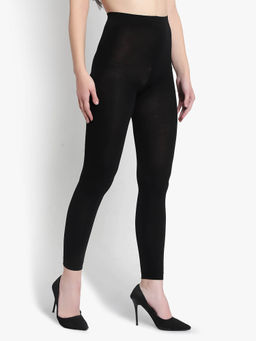 BRACHY - Women Black Solid Sheer Stockings