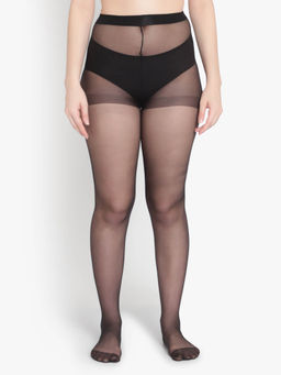 BRACHY - Women Black Solid Sheer Stockings