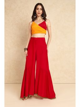 Style Junkiie - Berry Red Gharara Pants