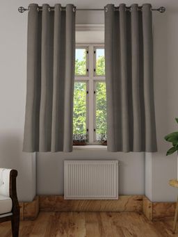 At Home by Nilkamal - Visto Blackout Window Curtains|240 GSM|Set of 2 Panels|Size - 5ft|Brown