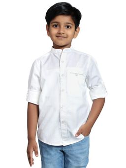 Cantabil - Boys Solid White Casual Shirt