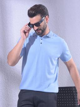 CRIMSOUNE CLUB - Mens Blue Polo T-Shirt