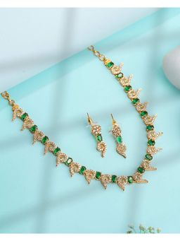 Vosgi - Green Nature-Inspired Leaf Jewellery Set