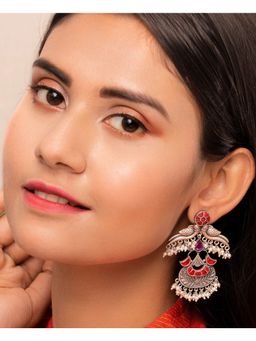 STUDIO B40 - Red Tone Brass Earrings