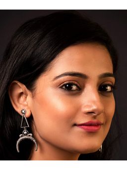 STUDIO B40 - Silver Tone Brass Earrings