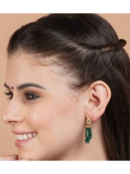 STUDIO B40 - White Matte Gold Brass Earrings