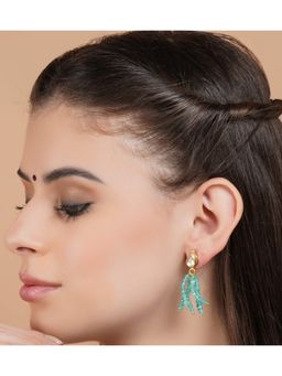 STUDIO B40 - White Matte Gold Brass Earrings