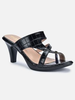 VALIOSAA - Black Textured Heels