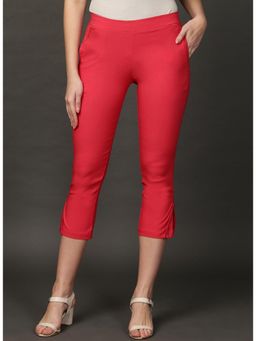 Lakshita - Pink Classic Fit Cotton Trouser