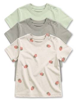 Cocoon Care - Bamboo Cotton Solid Half Sleeve T-shirt for Kids- Multi-Color (Pack of 3)