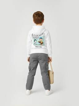 max - Boys Snoopy Print Hoodie-White