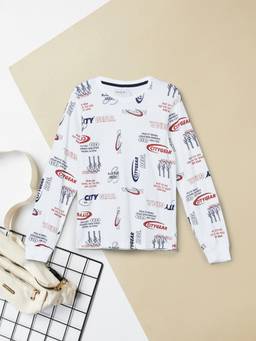 max - Boys Printed T-shirt-White