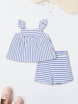 max - Girls Knit Co-Ord Set-Blue
