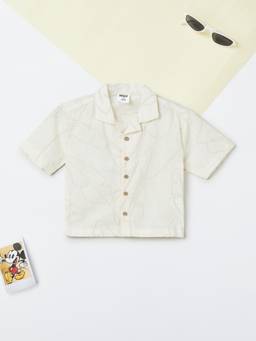 max - Boys Printed Shirt-Off White