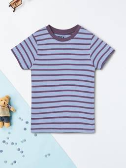 max - Boys Striped T-shirt-Blue