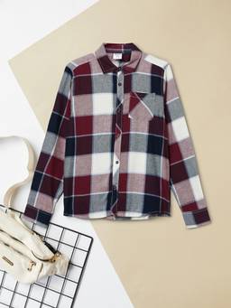 max - Boys Checked Relaxed Shirt-Multi-Color