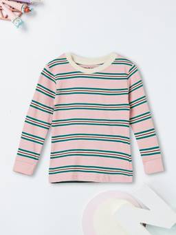 max - Boys Striped T-shirt-Pink