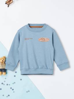 max - Boys Super skater Print Sweatshirt-Blue