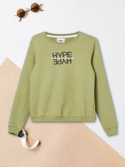 max - Boys Printed Sweatshirt-Green