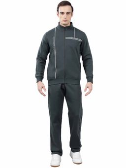 Cantabil - Men Grey Printed Track Suit (Set of 2)