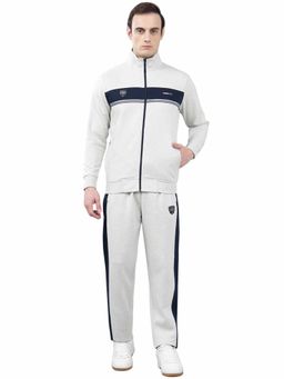 Cantabil - Men Grey Solid Track Suit (Set of 2)