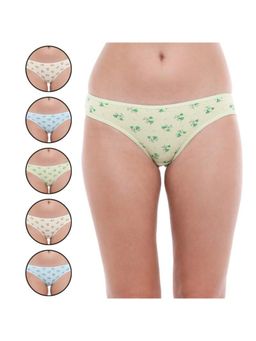 Bodycare - Pack of 6 100% Cotton Printed High Cut Panty - Multi-Color