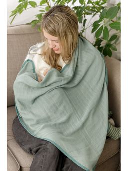 Cheeky Chompers - Sage Green Multimuslin Breastfeeding Cover (3-6 Months)