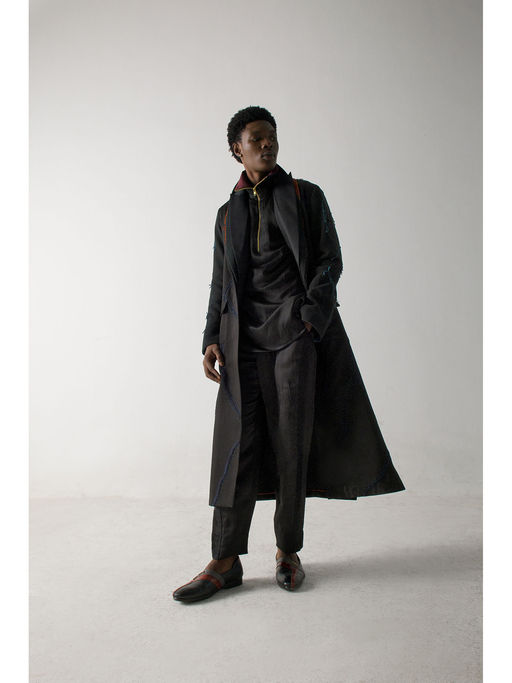 Jatin Malik Orange Is The New Black Overcoat (Set of 3)