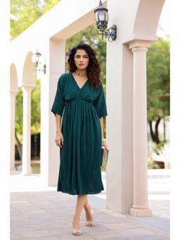 AlterEGO - Alora Free Flow Emerald Midi Dress