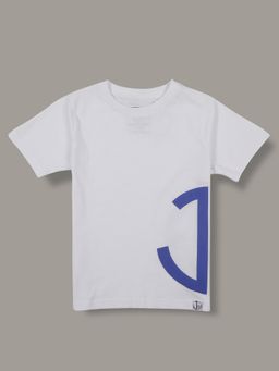 Jumping Joey - Boys Printed White Regular Fit T-Shirt