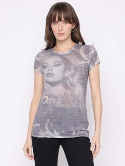 Guess - Womens Multicolor Short Sleeves T-Shirt